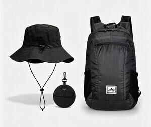 Ultra‑Light Foldable Waterproof Hiking Backpack & Foldable Bucket Hat